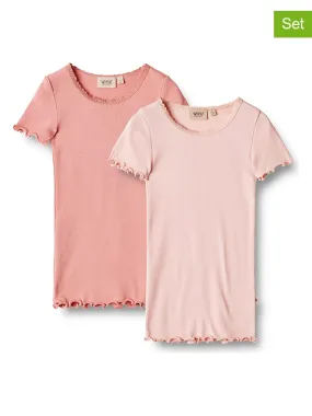 2-delige set: shirts "Katie" lichtroze