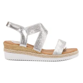Anesia Paris Instapsandalen op het platform grijs