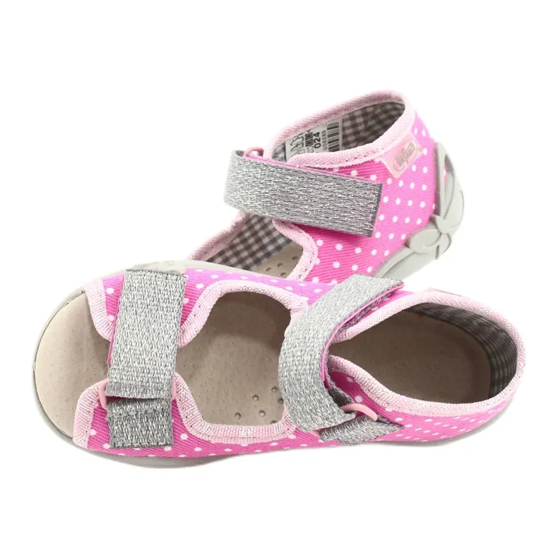 Befado gele kinderschoenen 342P024 roze grijs