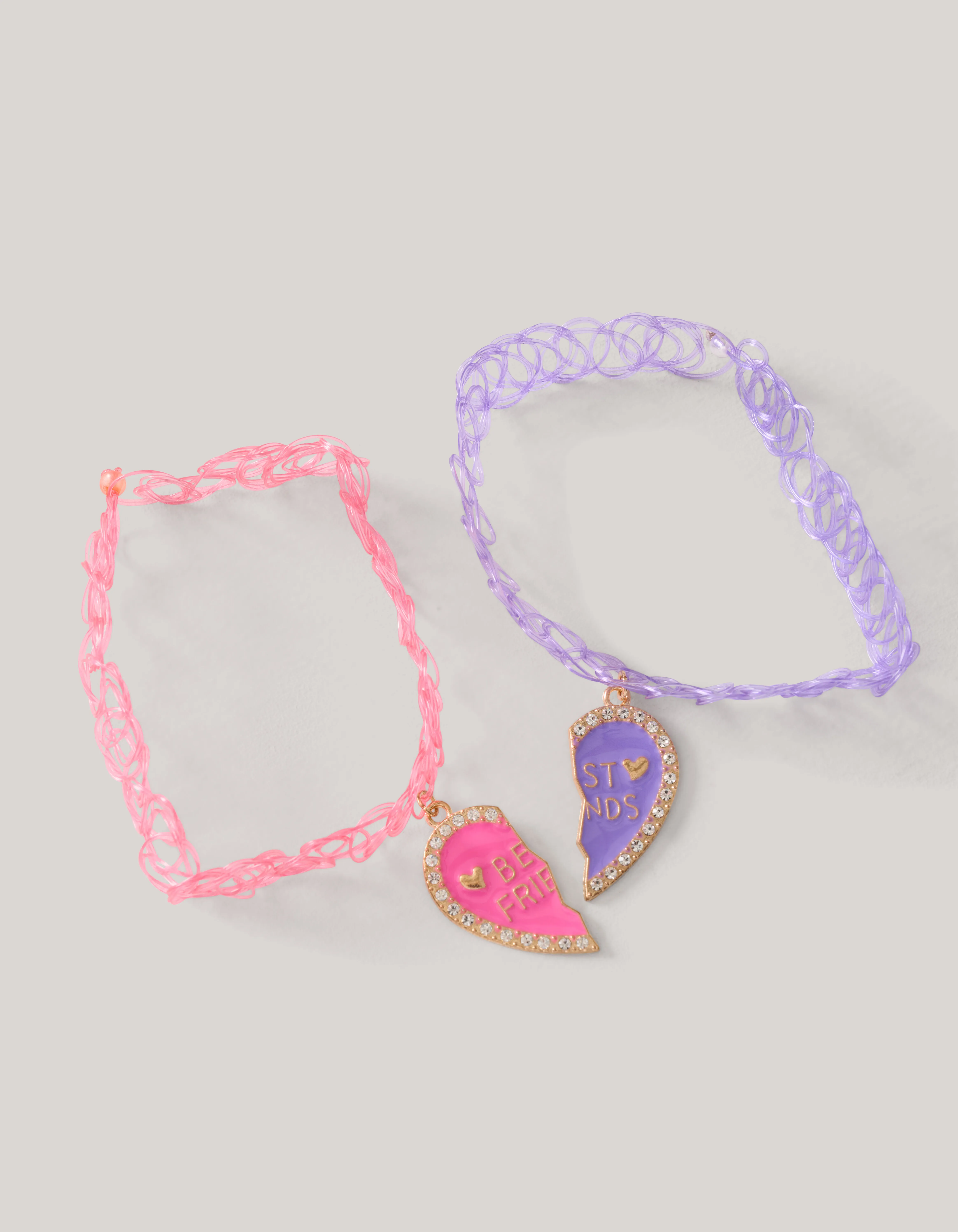 BFF Choker Set Roze/Paars