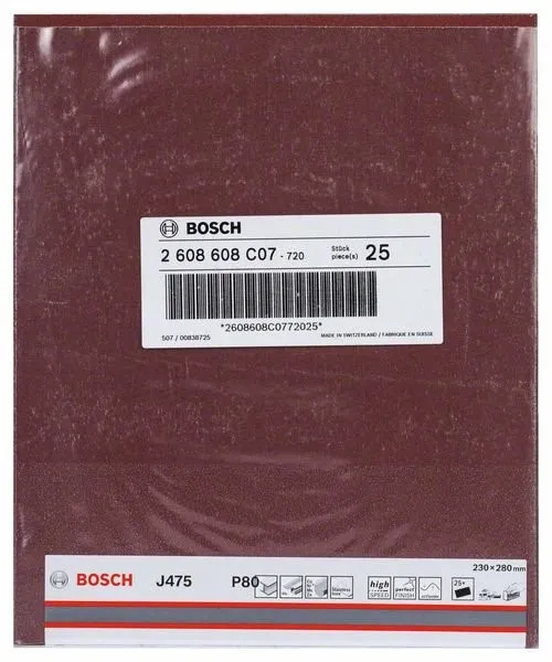 BOSCH Schuurpapier J475 230x280 mm, 80 2608608C07