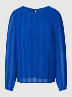 Comma blousetop met textuur blauw