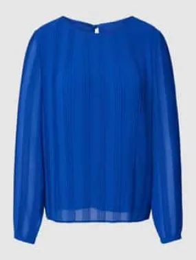 Comma blousetop met textuur blauw