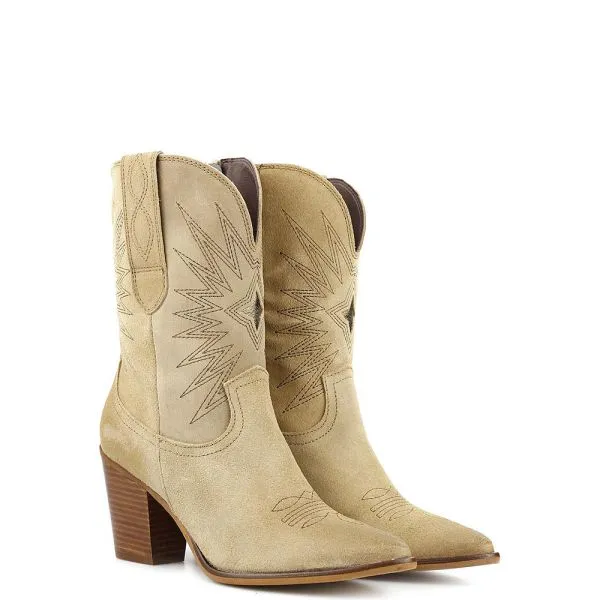 Cowboy laarsjes Beige met ster