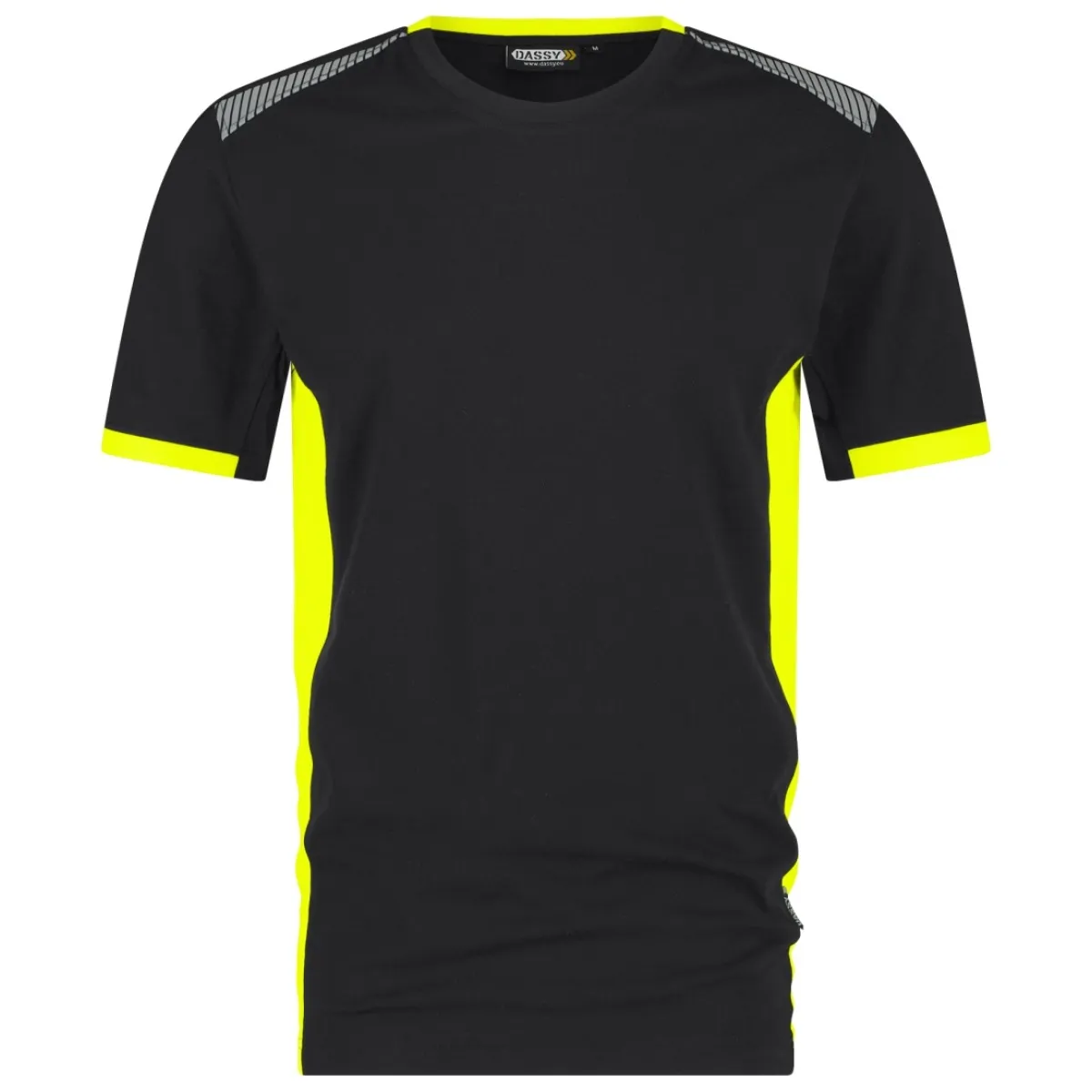 DASSY TAMPICO TSHIRT ZWART/GEEL