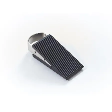 Deurstop rubber/RVS