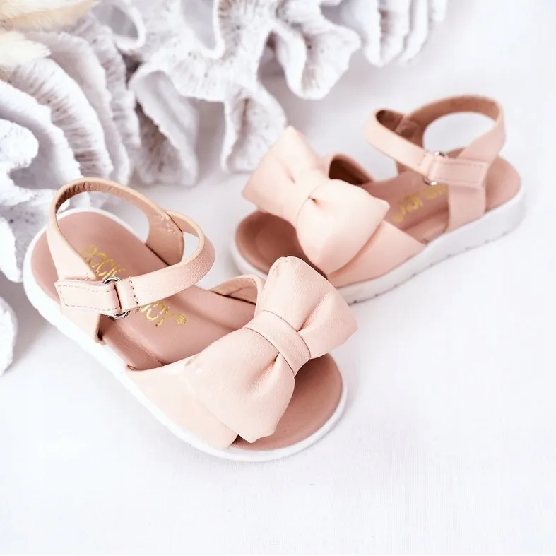 FR1 Kindersandalen Met Strik Roze Abbie