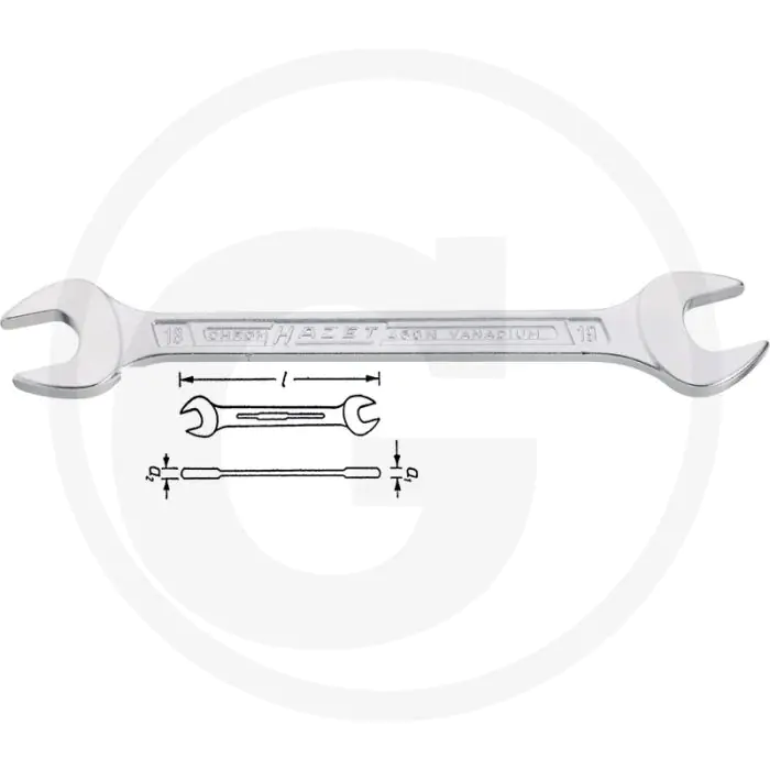 HAZET STEEKSLEUTEL 24 X 27 MM CHROOMVANADIUM DIN 3110/ISO 10102