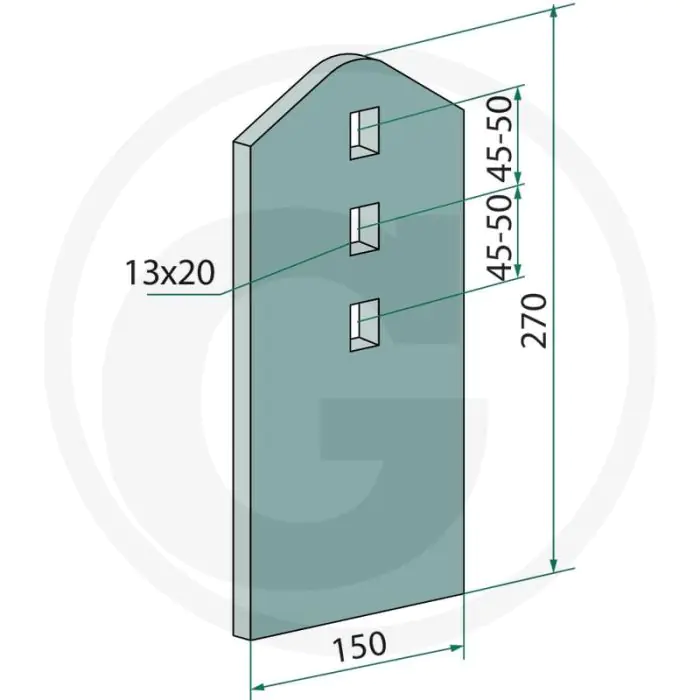 HEAVY DUTY SLIJTAGEHOEK  RAPID 150X8X270MM PASSEND VOOR 180511025