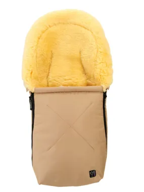 Knuffelzak met lamsvacht "Emmi" beige - (L)80 x (B)37 cm