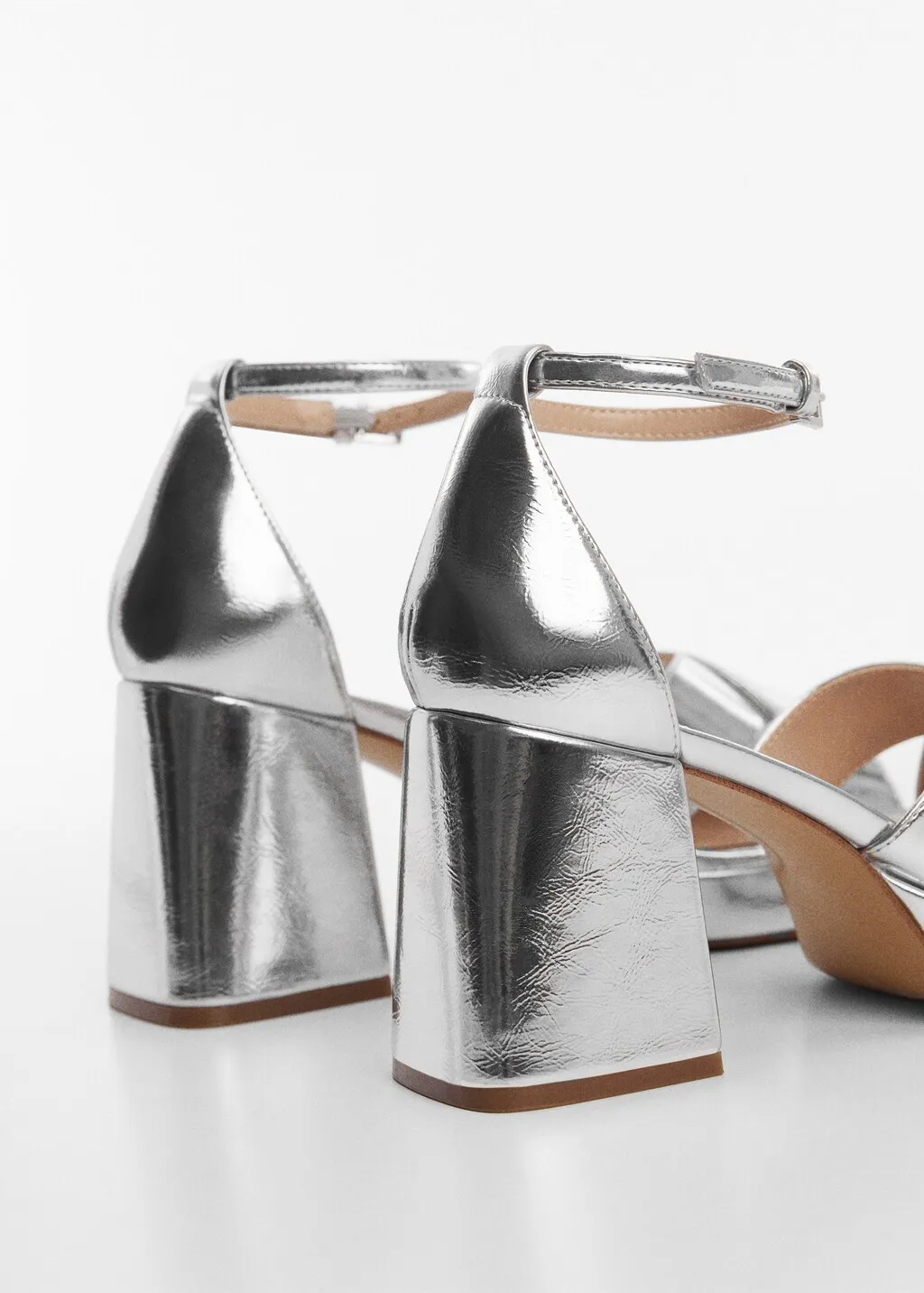 Metallic sandalen met hakken