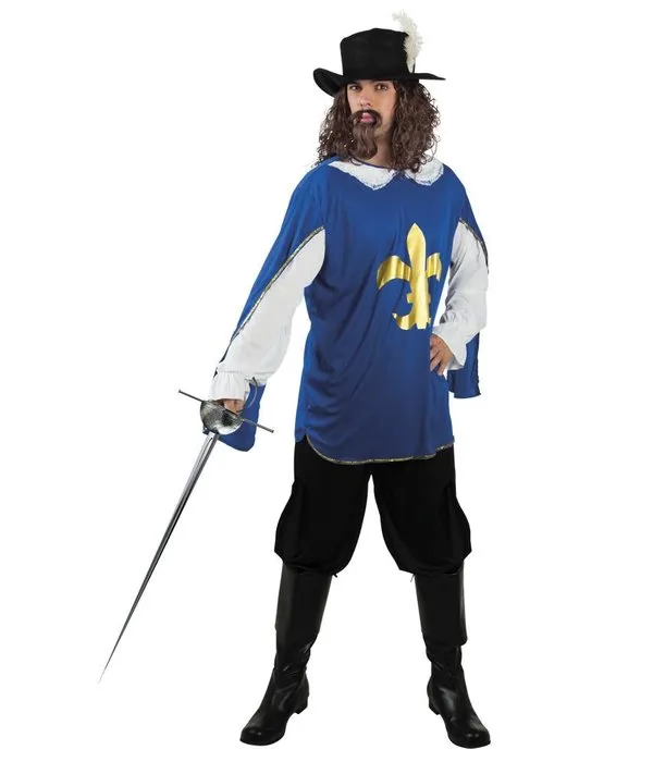 Musketierspak man blauw