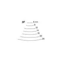 PFEIL 3F16 VISSTAART GUTS, LICHT GEBOGEN SNEDE 16 MM