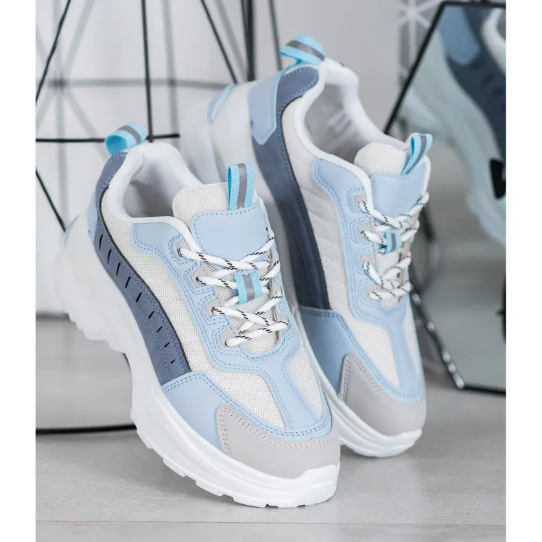 SHELOVET Modieuze schoenen op het platform blauw veelkleurig