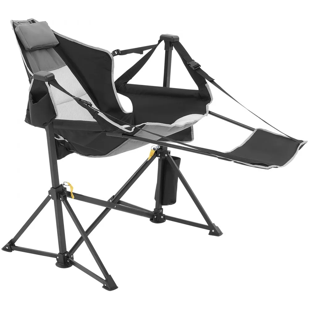VEVOR campingstoel klapstoel visstoel tuinstoel 136kg zwart