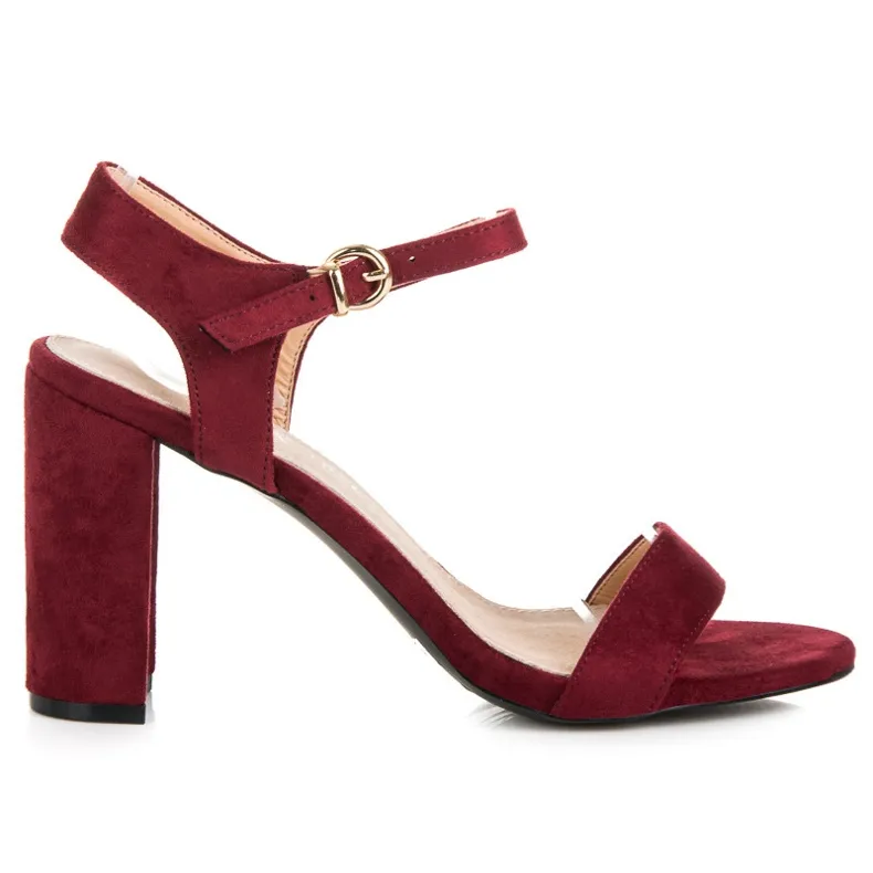 Vinceza Bourgondische sandalen op de post rood